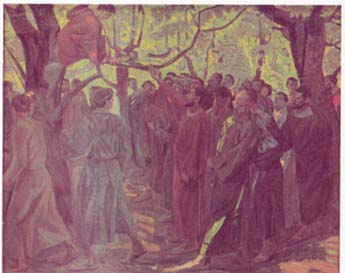 Niels Larsen Stevns: Kristus og Zakæus i træet, 1913